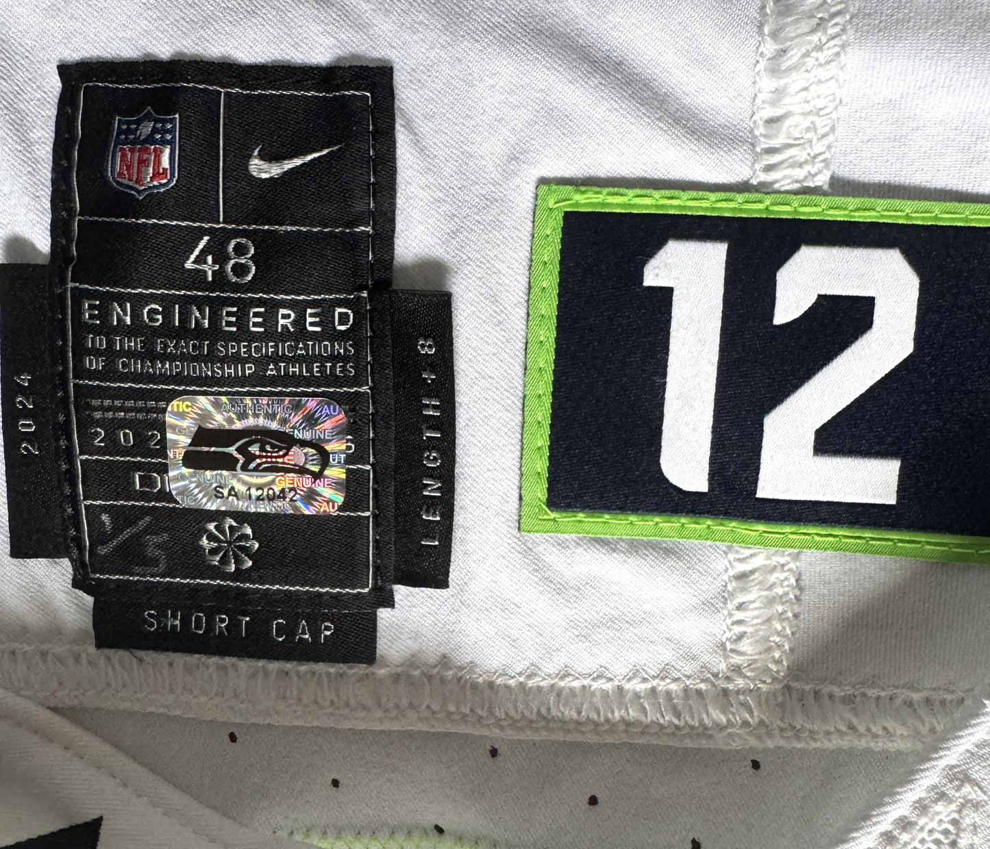 Johnathan Hankins GAME-WORN 💪 01/05/25 Seattle Seahawks NFL Jersey 👕 vs. Los Angeles Rams 🐏 inc.COA 💥