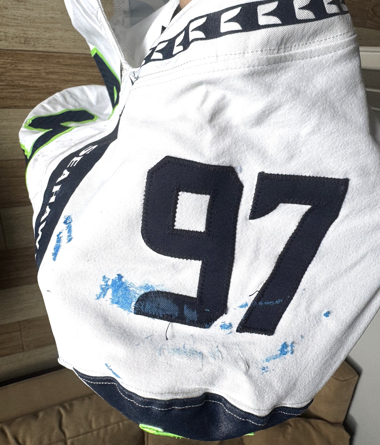 Johnathan Hankins GAME-WORN 💪 01/05/25 Seattle Seahawks NFL Jersey 👕 vs. Los Angeles Rams 🐏 inc.COA 💥