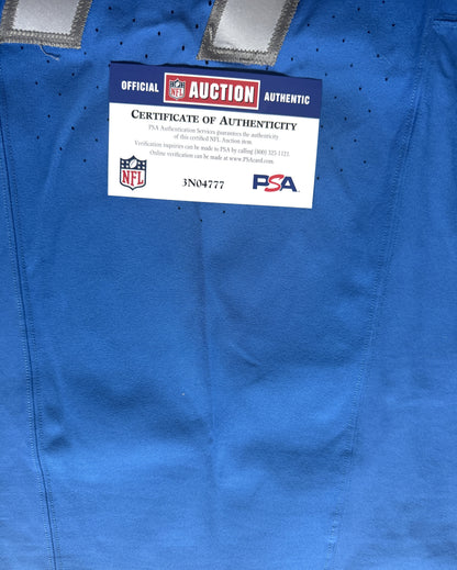 Frank Ragnow GAME WORN 💪 11/19/23 Detroit Lions 🦁 Nike NFL Jersey 👕 vs. Chicago Bears Salute 2 Service game  Inc. PSA Certification 🛡️