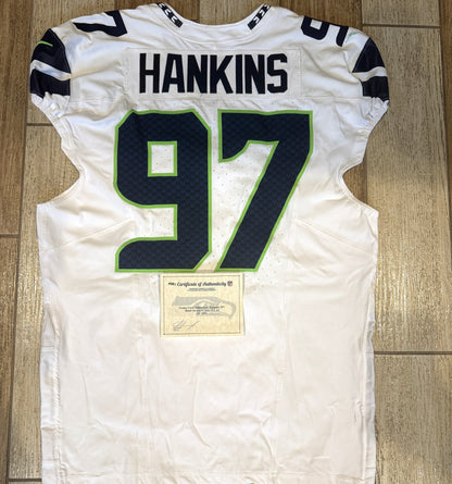 Johnathan Hankins GAME-WORN💪12/01/24 Seattle Seahawks NFL Jersey👕vs. New York Jets inc.COA💥
