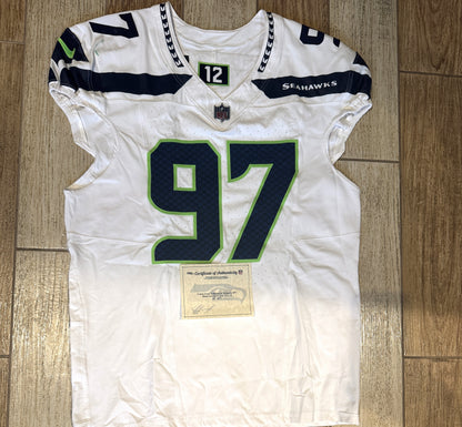 Johnathan Hankins GAME-WORN💪12/01/24 Seattle Seahawks NFL Jersey👕vs. New York Jets inc.COA💥