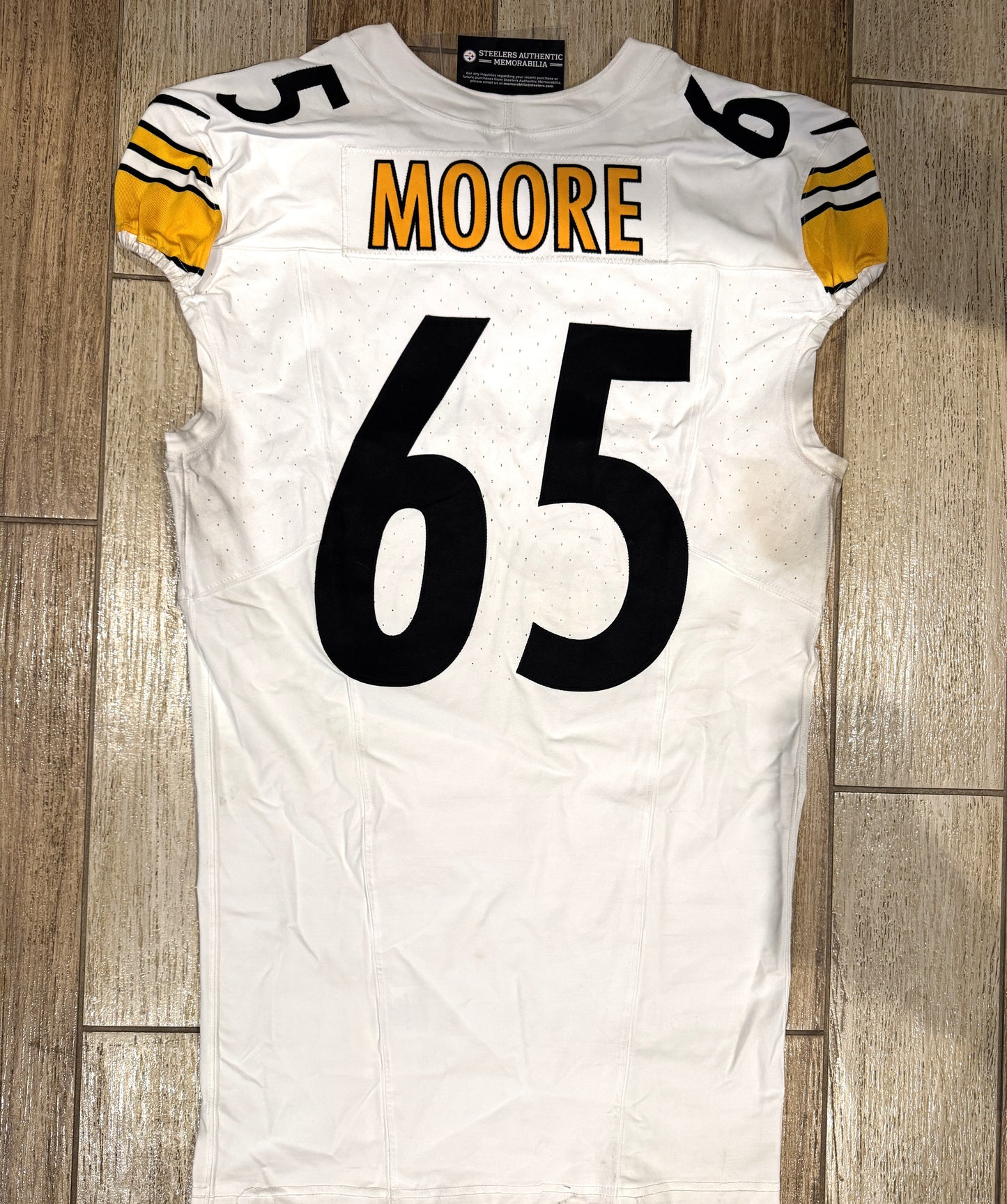 Dan Moore GAME WORN💪12/21/2024 PHOTO MATCHED📸Pittsburgh Steelers NFL Jersey👕Inc.COA💥 vs. Baltimore Ravens