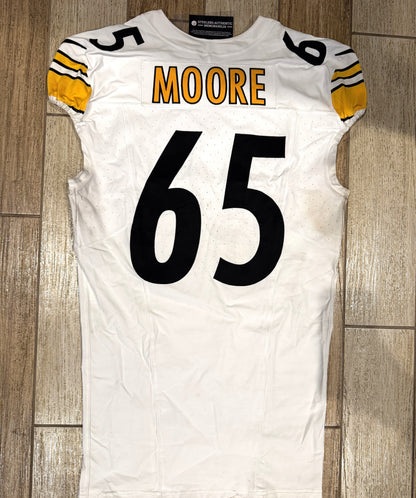 Dan Moore GAME WORN💪12/21/2024 PHOTO MATCHED📸Pittsburgh Steelers NFL Jersey👕Inc.COA💥 vs. Baltimore Ravens