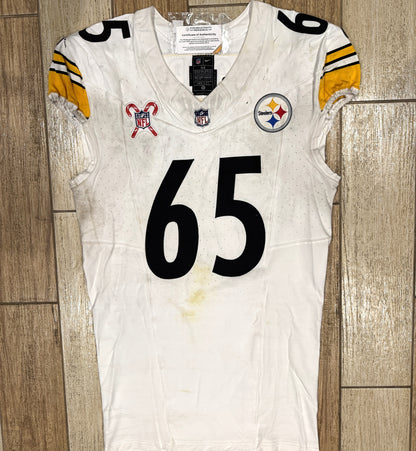 Dan Moore GAME WORN💪12/21/2024 PHOTO MATCHED📸Pittsburgh Steelers NFL Jersey👕Inc.COA💥 vs. Baltimore Ravens