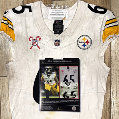 Dan Moore GAME WORN💪12/21/2024 PHOTO MATCHED📸Pittsburgh Steelers NFL Jersey👕Inc.COA💥 vs. Baltimore Ravens