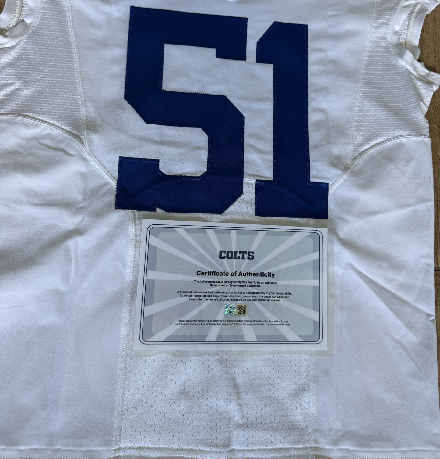Kwity Paye TEAM ISSUED💪2022 Season Indianapolis Colts NFL Nike Jersey Inc.COA