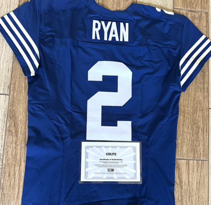Matt Ryan Team-Issued Indianapolis Colts Nike NFL Jersey Includes COA and Captain's Patch