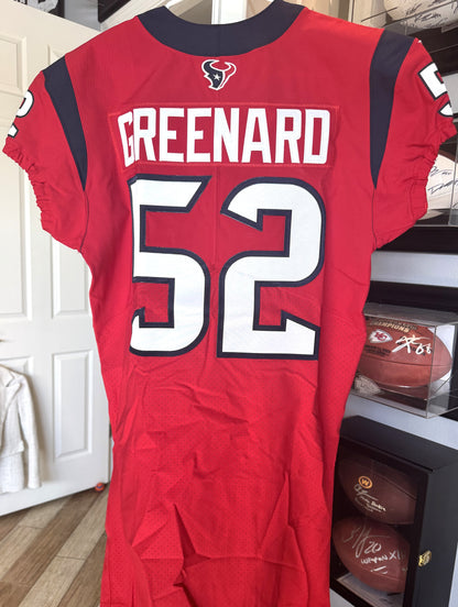 Jonathan Greenard TEAM-ISSUED 💪 Houston Texans Nike NFL Jersey 👕 Also includes COA 🛡️