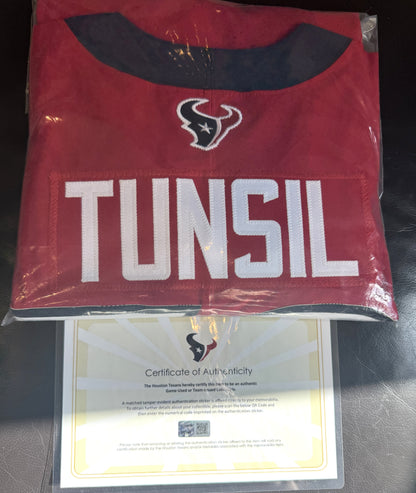 Laremy Tunsil Team Issued 💪 Houston Texans 🐂 Nike NFL Jersey 👕 Also included is COA 🛡️