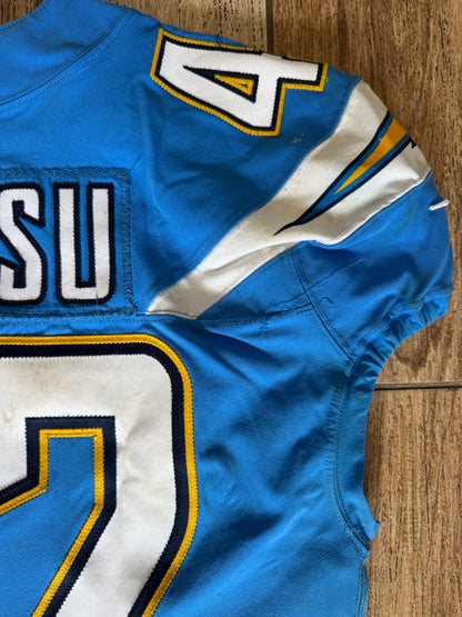Uchenna Nwosu GAME WORN💪11/18/19 LA Chargers vs. Chiefs🪶NFL Jersey🎽PSA COA