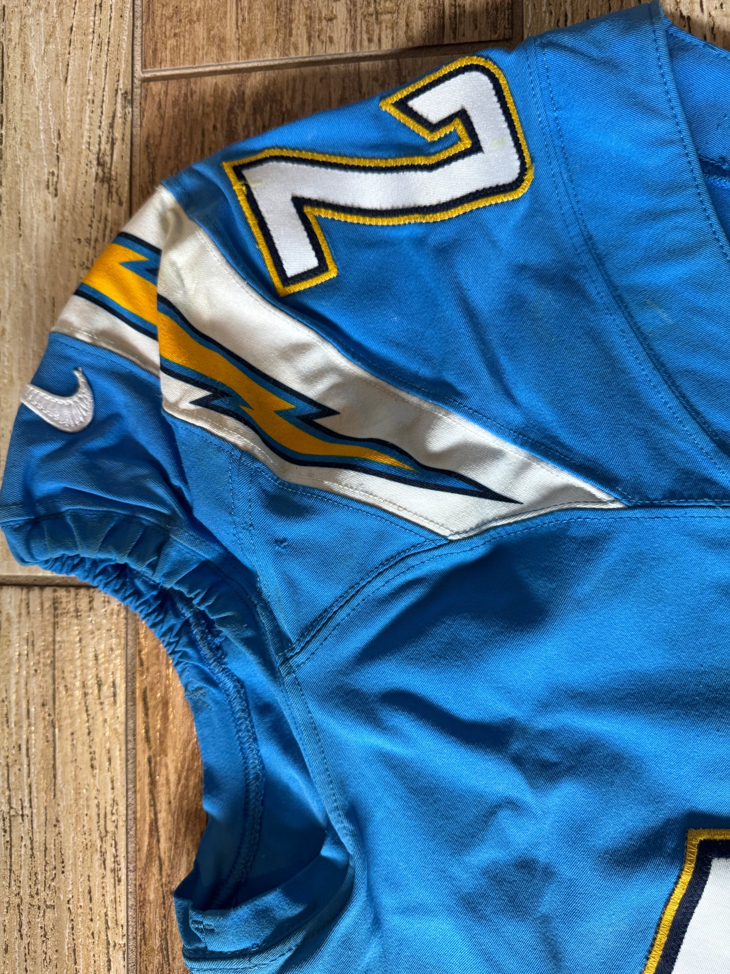 Uchenna Nwosu GAME WORN💪11/18/19 LA Chargers vs. Chiefs🪶NFL Jersey🎽PSA COA