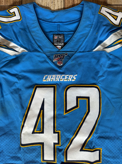 Uchenna Nwosu GAME WORN💪11/18/19 LA Chargers vs. Chiefs🪶NFL Jersey🎽PSA COA