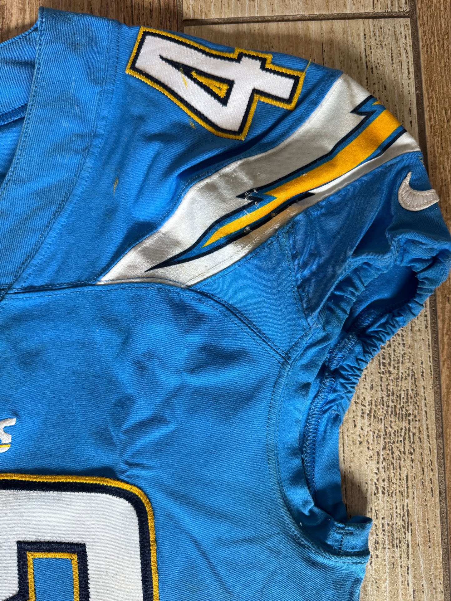 Uchenna Nwosu GAME WORN💪11/18/19 LA Chargers vs. Chiefs🪶NFL Jersey🎽PSA COA