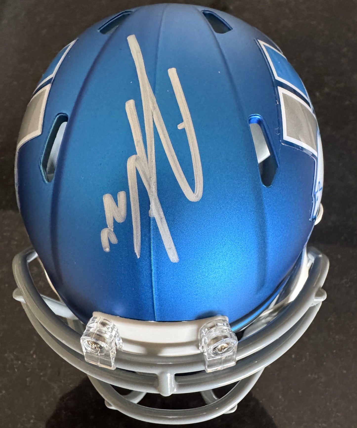 Jahmyr Gibbs Hand-Signed✍️Detroit Lions🦁Alternate Mini Helmet - PSA COA🛡️