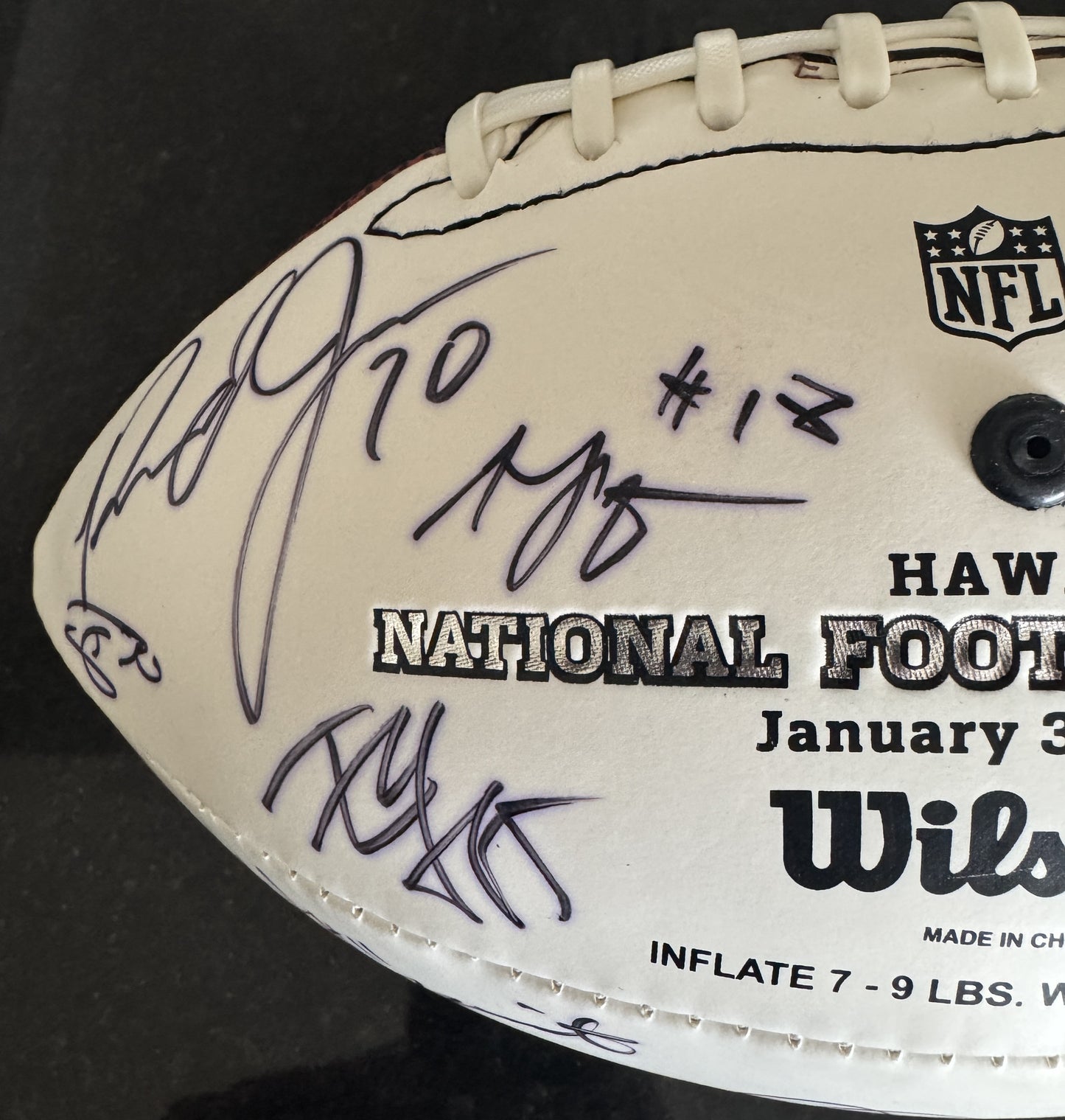 2016 Pro Bowl Games Wilson Ball Signed By Over 25 Players including Russell Wilson, Richard Sherman, Calais Campbell, Todd Gurley, Julio Jones, AJ Green & Malcolm Jenkins