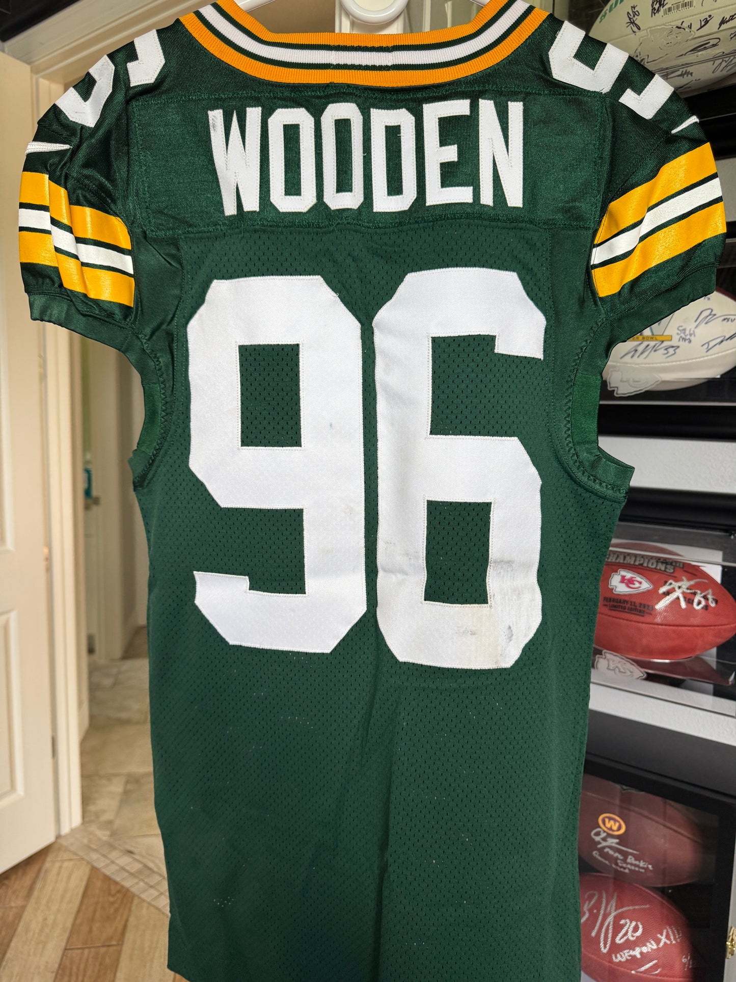 Colby Wooden GAME WORN💪09/6/24 Green Bay Packers Jersey👕vs.Eagles🦅Sao Paulo