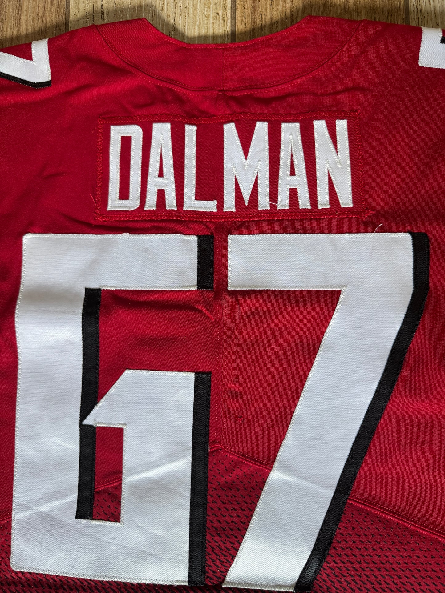 Drew Dalman GAME WORN💪10/10/21 Atlanta Falcons🦅NFL Jersey - Nike PSA COA💯vs.Jets (London)