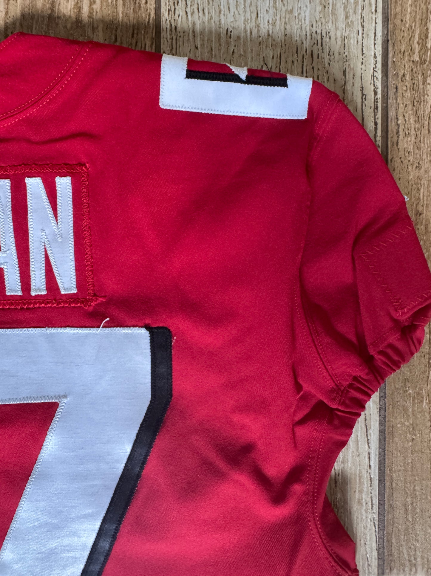Drew Dalman GAME WORN💪10/10/21 Atlanta Falcons🦅NFL Jersey - Nike PSA COA💯vs.Jets (London)