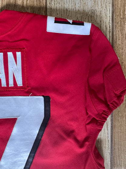 Drew Dalman GAME WORN💪10/10/21 Atlanta Falcons🦅NFL Jersey - Nike PSA COA💯vs.Jets (London)
