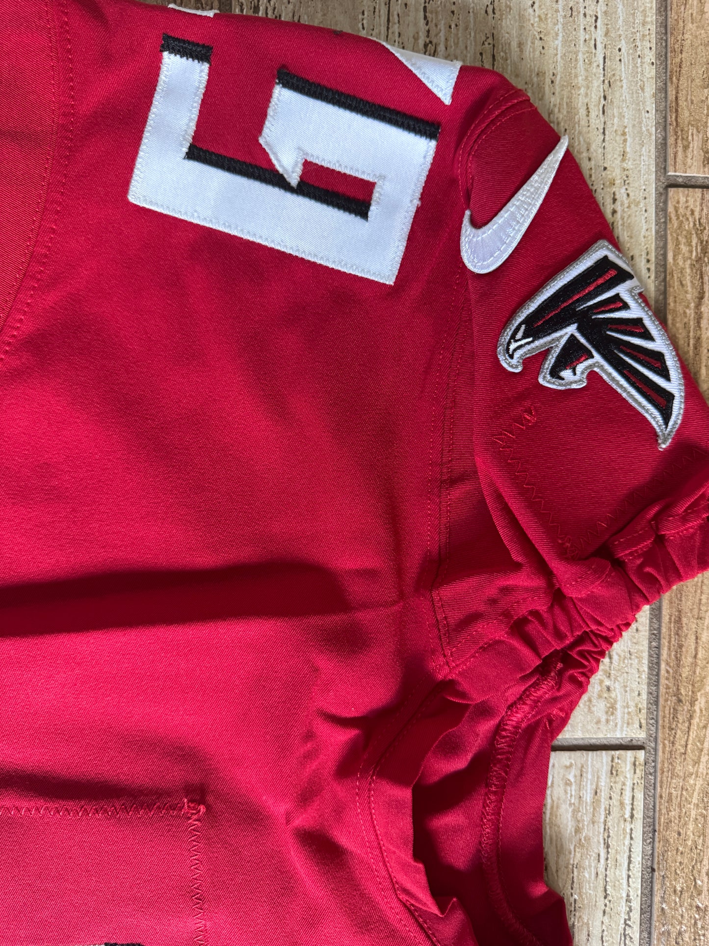 Drew Dalman GAME WORN💪10/10/21 Atlanta Falcons🦅NFL Jersey - Nike PSA COA💯vs.Jets (London)