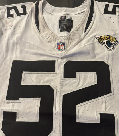 DaVon Hamilton GAME USED 💪 09/29/24 PHOTO MATCHED 📸 Jacksonville Jaguars 🐆Nike NFL Jersey👕inc. PSA COA 🛡️ vs. Houston Texans