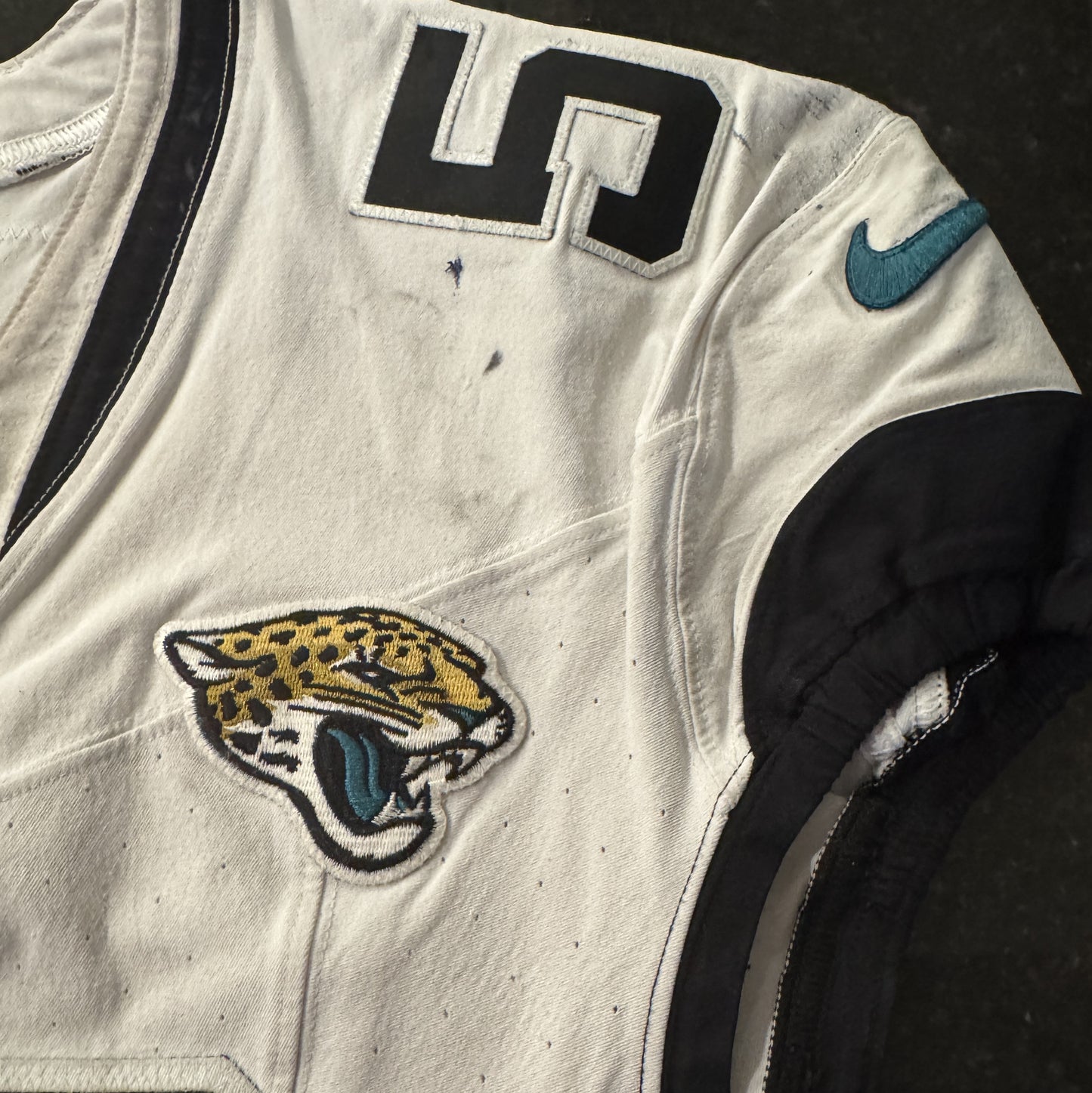 DaVon Hamilton GAME USED 💪 09/29/24 PHOTO MATCHED 📸 Jacksonville Jaguars 🐆Nike NFL Jersey👕inc. PSA COA 🛡️ vs. Houston Texans