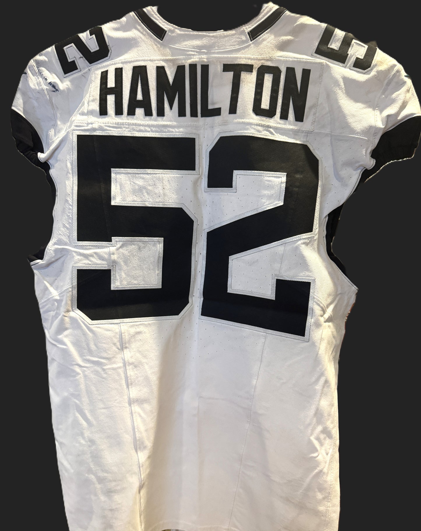 DaVon Hamilton GAME USED 💪 09/29/24 PHOTO MATCHED 📸 Jacksonville Jaguars 🐆Nike NFL Jersey👕inc. PSA COA 🛡️ vs. Houston Texans