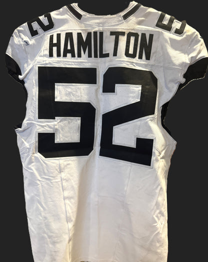 DaVon Hamilton GAME USED 💪 09/29/24 PHOTO MATCHED 📸 Jacksonville Jaguars 🐆Nike NFL Jersey👕inc. PSA COA 🛡️ vs. Houston Texans