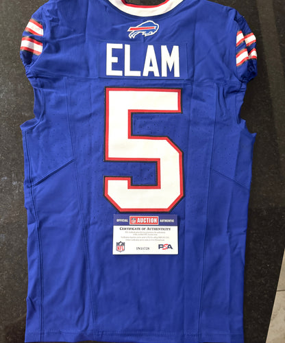 Kaiir Elam GAME WORN💪10/20/24 PHOTO MATCHED📸Bills🦬NFL Jersey🎽Nike| PSA COA vs.Titans