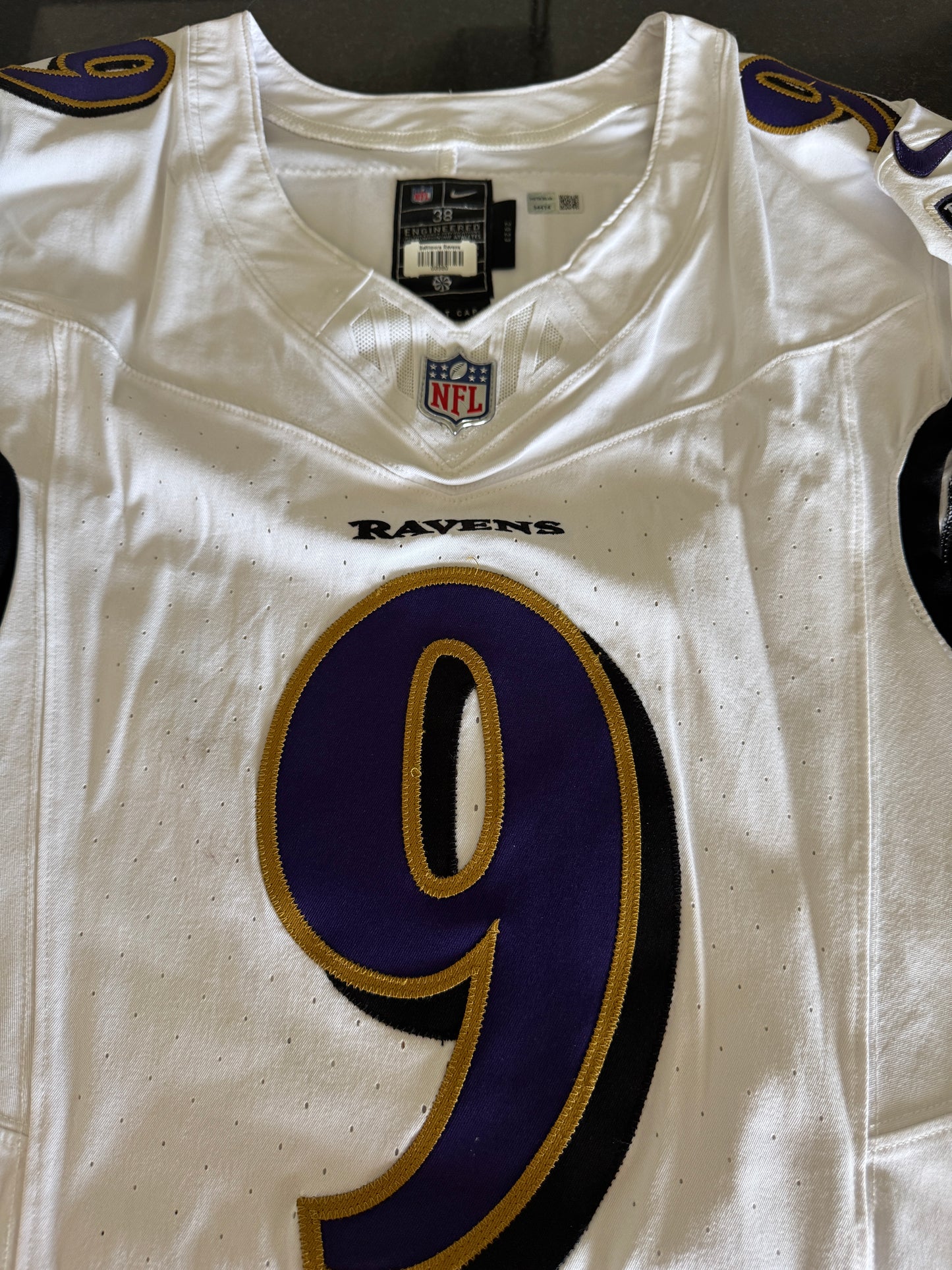 Justin Tucker GAME WORN💪11/25/24 Baltimore Ravens💜NFL Jersey vs.Chargers⚡Includes COA
