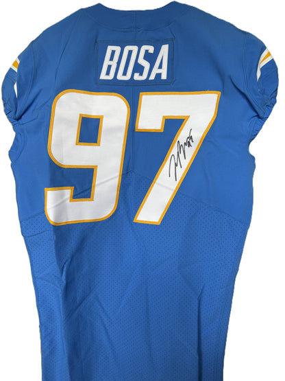 Joey Bosa TEAM-ISSUED💪Hand-SIGNED✍️Los Angeles Chargers⚡NFL Nike Jersey👕inc. Captains Patch + COA📏