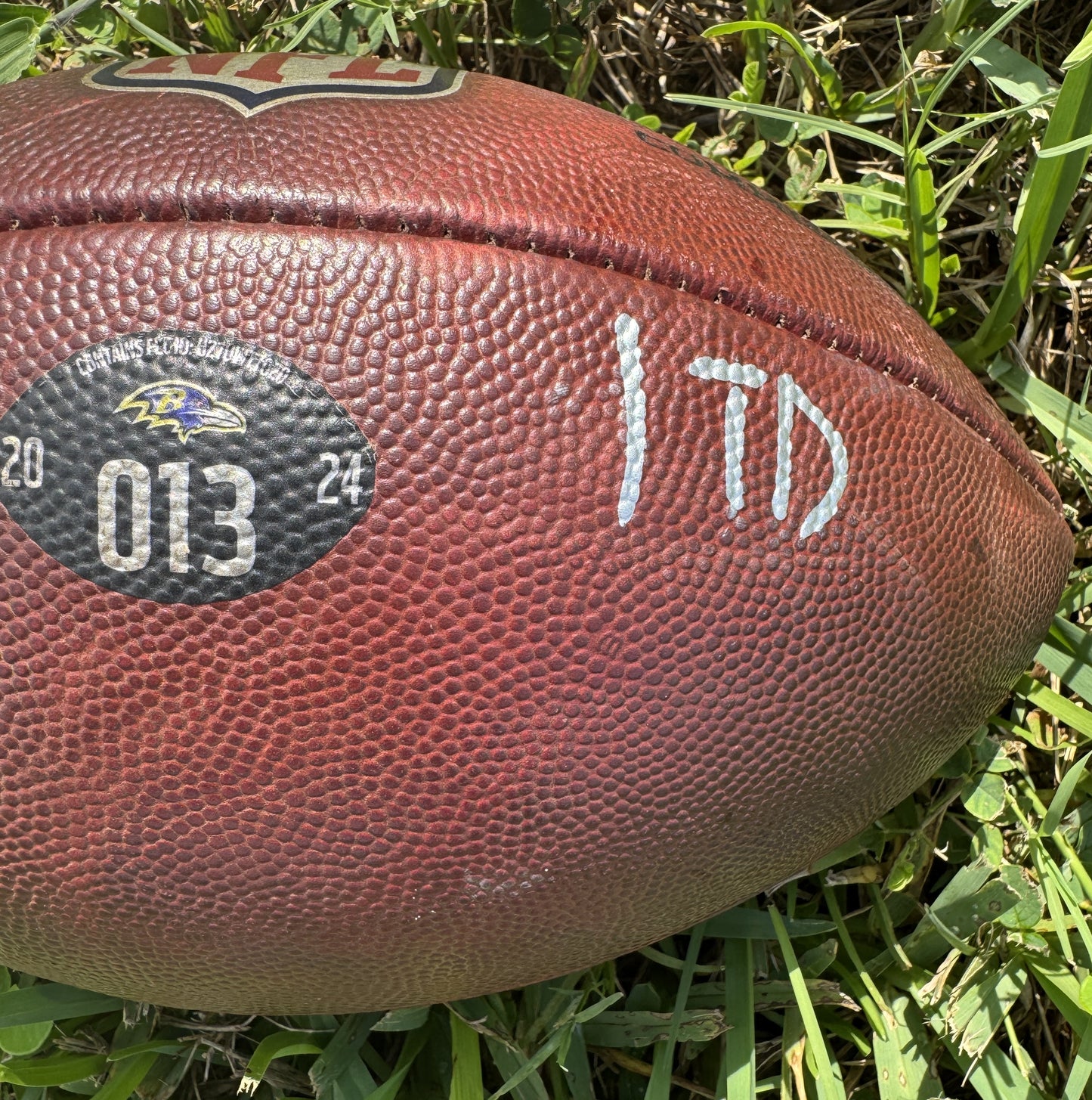 Isaiah Likely Signed🖊️GAME USED💪12/21/24 Baltimore Ravens💜NFL Ball Inscribed 1 TD🏈vs Steelers (Ravens Win)