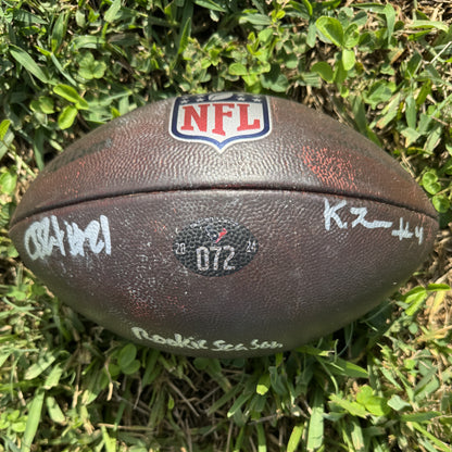 Calen Bullock + Kamari Lassiter Hand Signed 🖊️ GAME USED 💪 2024-2025 Season Houston Texans Wilson Ball Inscribed “Rookie Season”