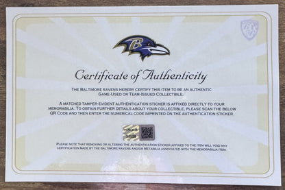 Justin Tucker Signed✍️GAME WORN💪NFL Cleats👟2021-22 Season Baltimore Ravens💜Inscribed🛡️