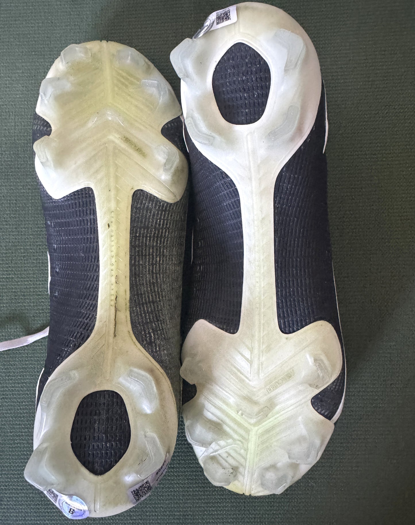 Justin Tucker Signed + Inscribed GAME WORN NFL Cleats 2021-2022 Season Baltimore Ravens  Includes COA