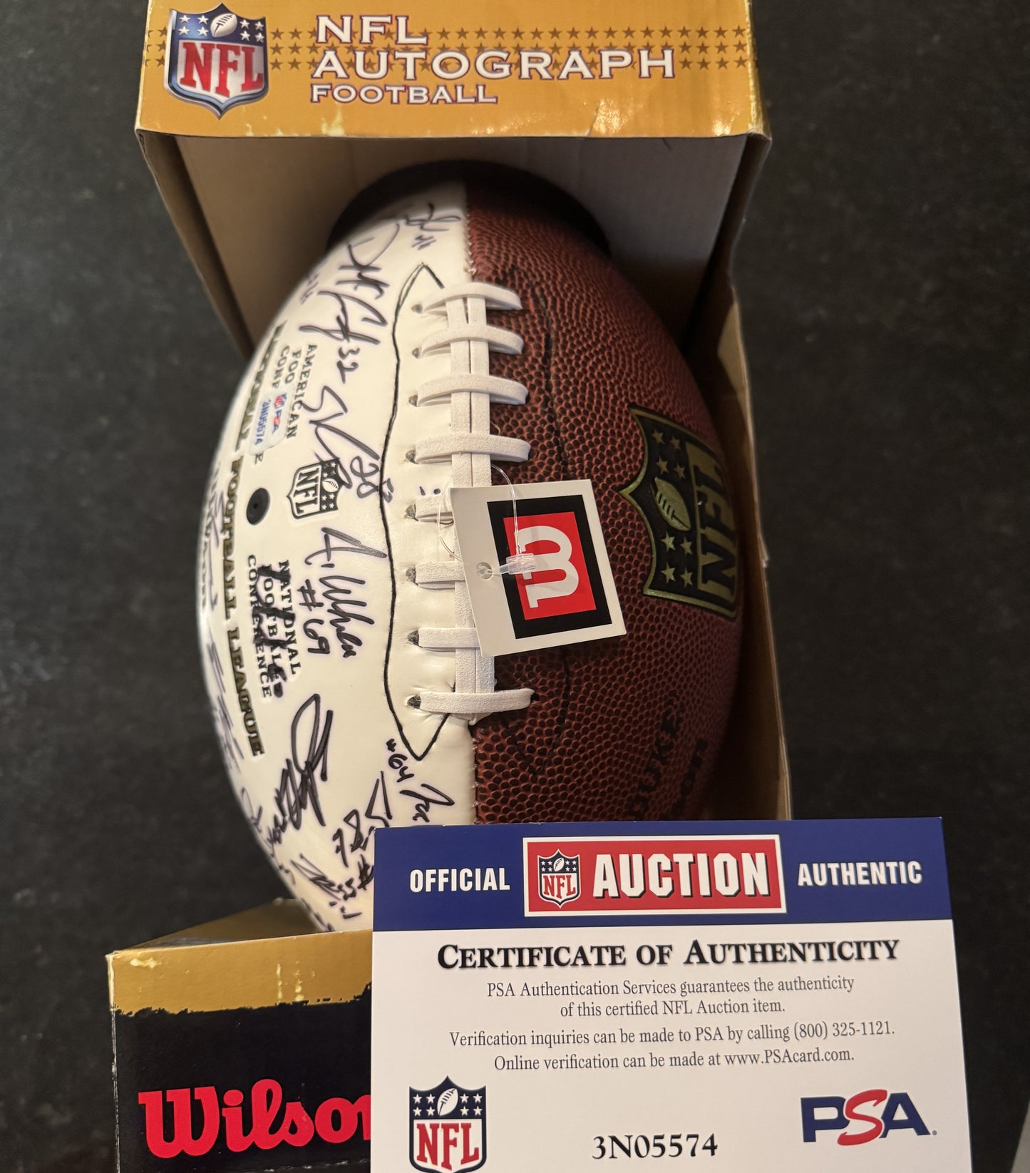 TOM BRADY 🐐 New England Patriots Multi Team Signed 2013 Panel Ball With Patriots Logo Signed By Over 30 Players Inc. Tom Brady, Rob Gronkowski, Stephen Gostkowski, Chandler Jones, Devin McCourty, Rob Ninkovich and Jamie Collins 💥