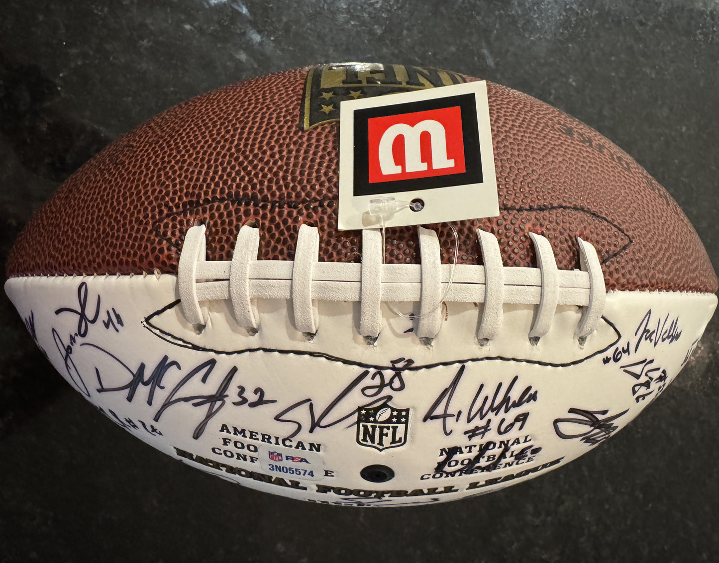 TOM BRADY 🐐 New England Patriots Multi Team Signed 2013 Panel Ball With Patriots Logo Signed By Over 30 Players Inc. Tom Brady, Rob Gronkowski, Stephen Gostkowski, Chandler Jones, Devin McCourty, Rob Ninkovich and Jamie Collins 💥