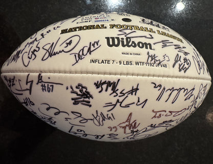 TOM BRADY 🐐 New England Patriots Multi Team Signed 2013 Panel Ball With Patriots Logo Signed By Over 30 Players Inc. Tom Brady, Rob Gronkowski, Stephen Gostkowski, Chandler Jones, Devin McCourty, Rob Ninkovich and Jamie Collins 💥