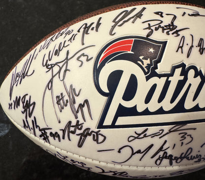 TOM BRADY 🐐 New England Patriots Multi Team Signed 2013 Panel Ball With Patriots Logo Signed By Over 30 Players Inc. Tom Brady, Rob Gronkowski, Stephen Gostkowski, Chandler Jones, Devin McCourty, Rob Ninkovich and Jamie Collins 💥