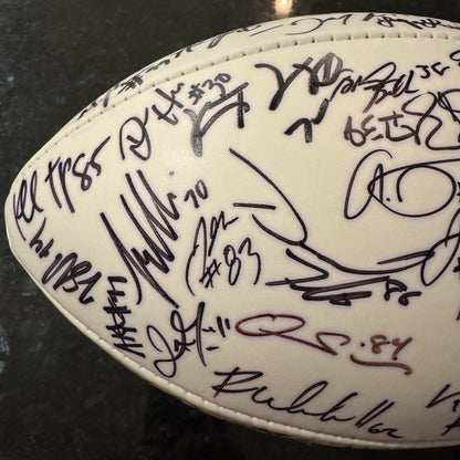 TOM BRADY 🐐 New England Patriots Multi Team Signed 2013 Panel Ball With Patriots Logo Signed By Over 30 Players Inc. Tom Brady, Rob Gronkowski, Stephen Gostkowski, Chandler Jones, Devin McCourty, Rob Ninkovich and Jamie Collins 💥