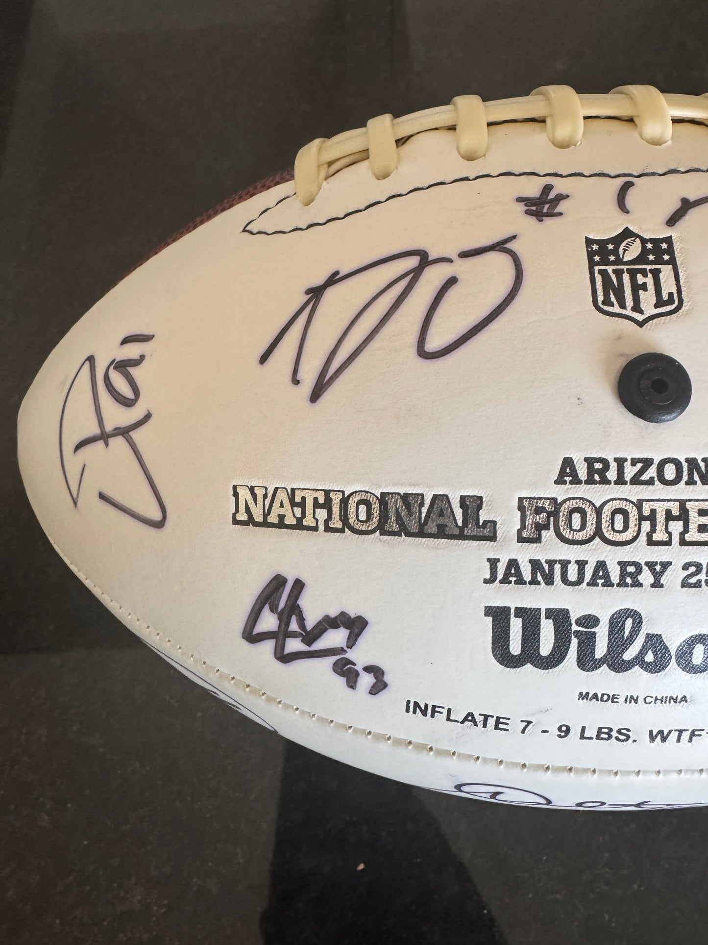 Wilson Pro Bowl Panel Ball Signed By Over 25 Players inc. Drew Brees, JJ Watt, Jason Kelce, TY Hilton, AJ Green, Andy Dalton, Andrew Luck, Calias Campbell & Pat Mcafee Also included is PSA Authenticity 🛡️