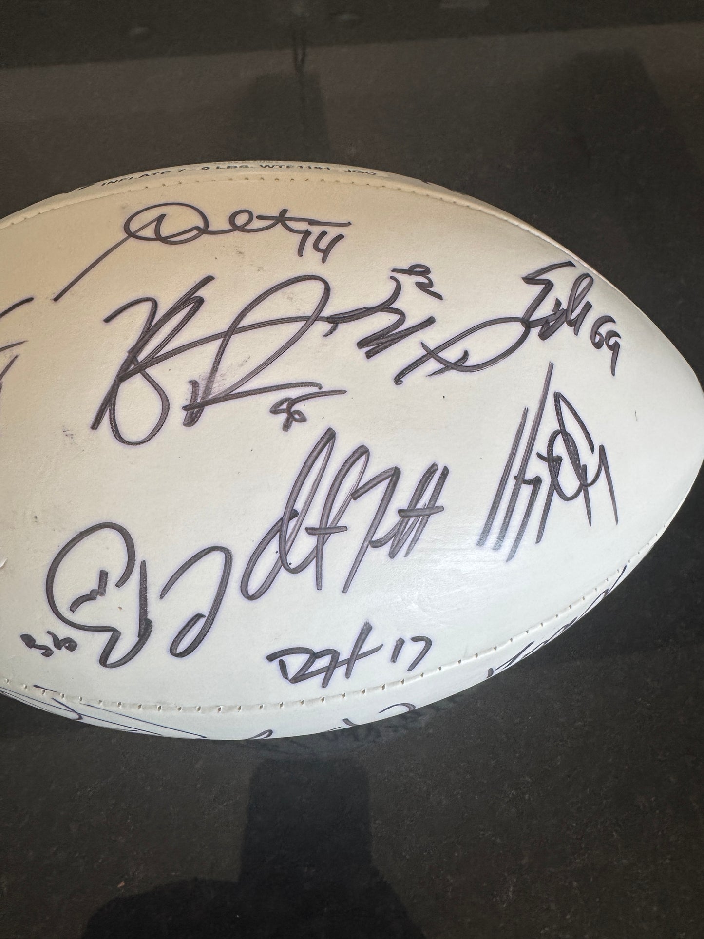 Wilson Pro Bowl Panel Ball Signed By Over 25 Players inc. Drew Brees, JJ Watt, Jason Kelce, TY Hilton, AJ Green, Andy Dalton, Andrew Luck, Calias Campbell & Pat Mcafee Also included is PSA Authenticity 🛡️
