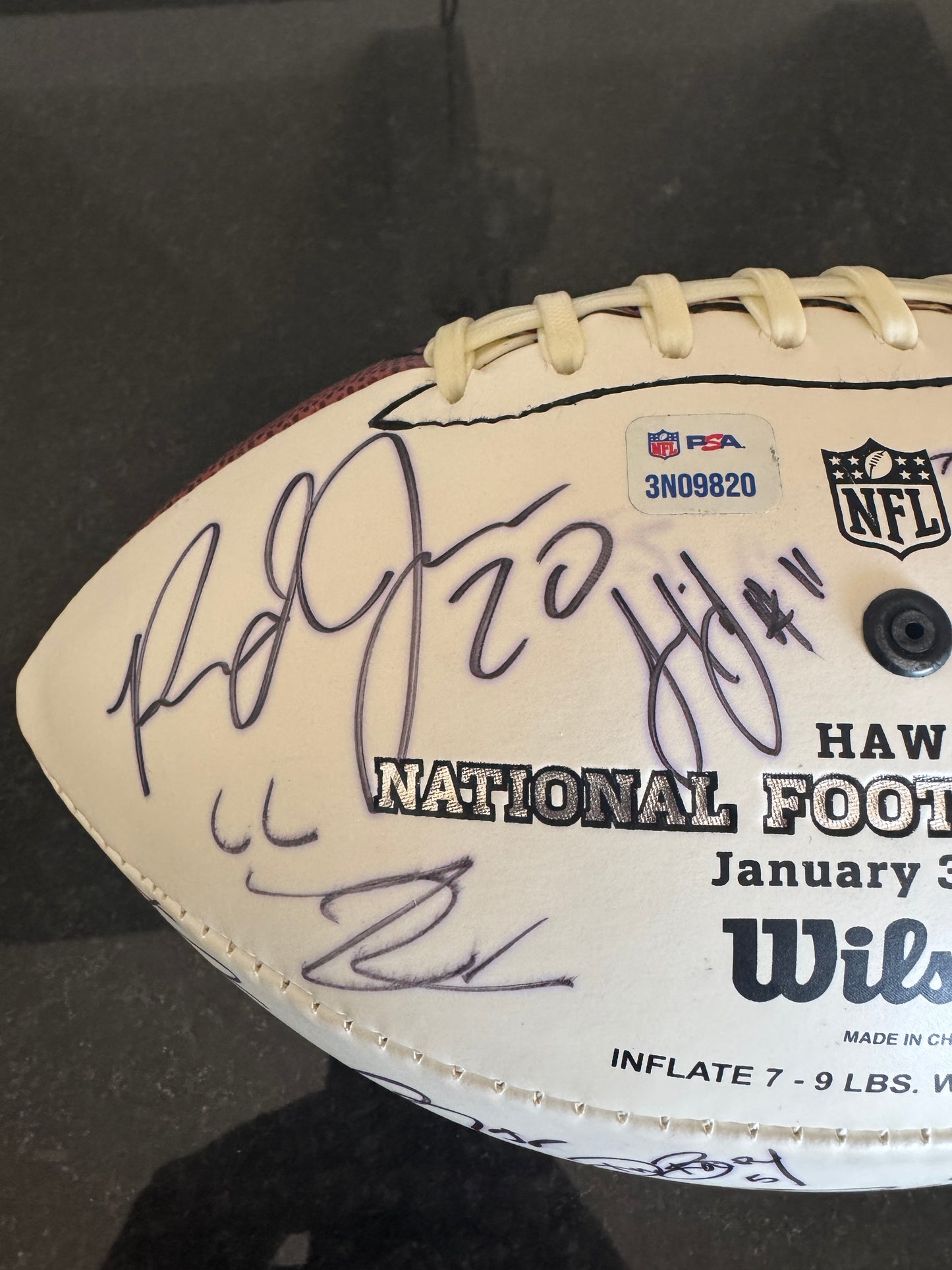 Pro Bowl Games 2016 Wilson Duke Ball Signed 🖊️ By Over 30 Players including Richard Sherman, Andrew Whitworth, Russell Wilson, Calais Campbell, Darren Sproles, Julio Jones, AJ Green, Delanie Walker, Derrick Johnson & Malcolm Jenkins + many more...