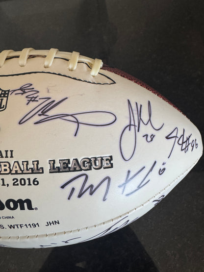 Pro Bowl Games 2016 Wilson Duke Ball Signed 🖊️ By Over 30 Players including Richard Sherman, Andrew Whitworth, Russell Wilson, Calais Campbell, Darren Sproles, Julio Jones, AJ Green, Delanie Walker, Derrick Johnson & Malcolm Jenkins + many more...