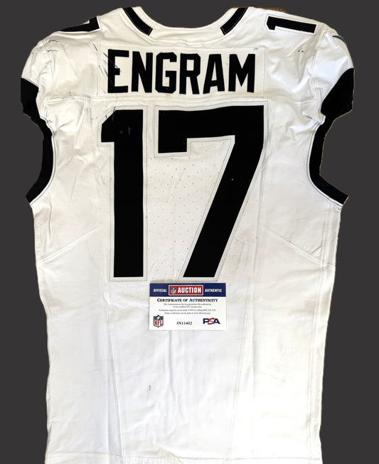 Evan Engram GAME USED 💪 10/13/24 PHOTO MATCHED 📸 Jacksonville Jaguars 🐆 Nike NFL On-Field Jersey👕 vs. Chicago Bears (London Game) 🌍