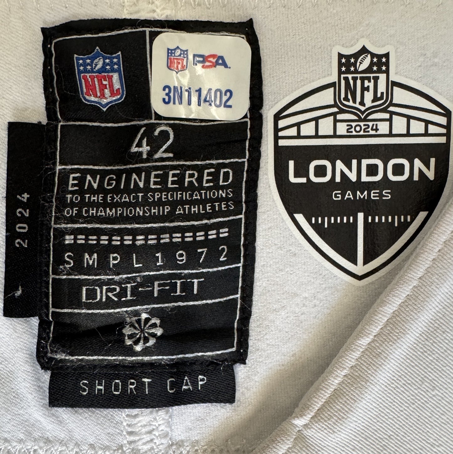 Evan Engram GAME USED 💪 10/13/24 PHOTO MATCHED 📸 Jacksonville Jaguars 🐆 Nike NFL On-Field Jersey👕 vs. Chicago Bears (London Game) 🌍