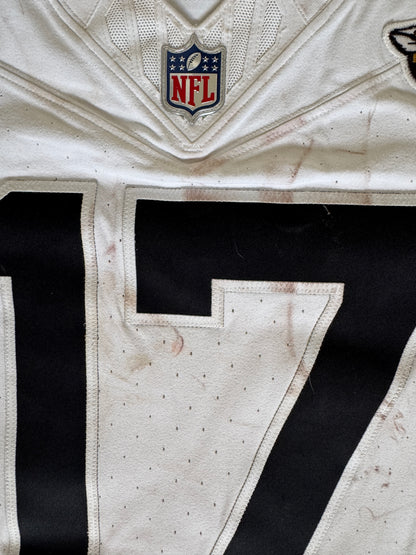 Evan Engram GAME USED 💪 10/13/24 PHOTO MATCHED 📸 Jacksonville Jaguars 🐆 Nike NFL On-Field Jersey👕 vs. Chicago Bears (London Game) 🌍