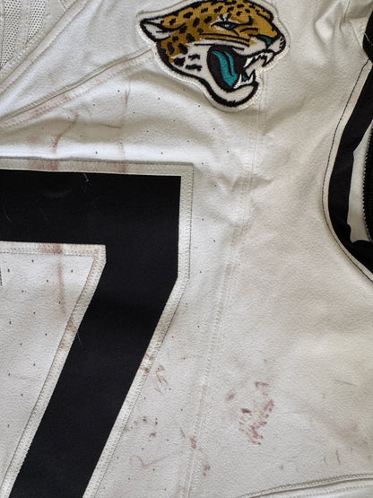 Evan Engram GAME USED 💪 10/13/24 PHOTO MATCHED 📸 Jacksonville Jaguars 🐆 Nike NFL On-Field Jersey👕 vs. Chicago Bears (London Game) 🌍