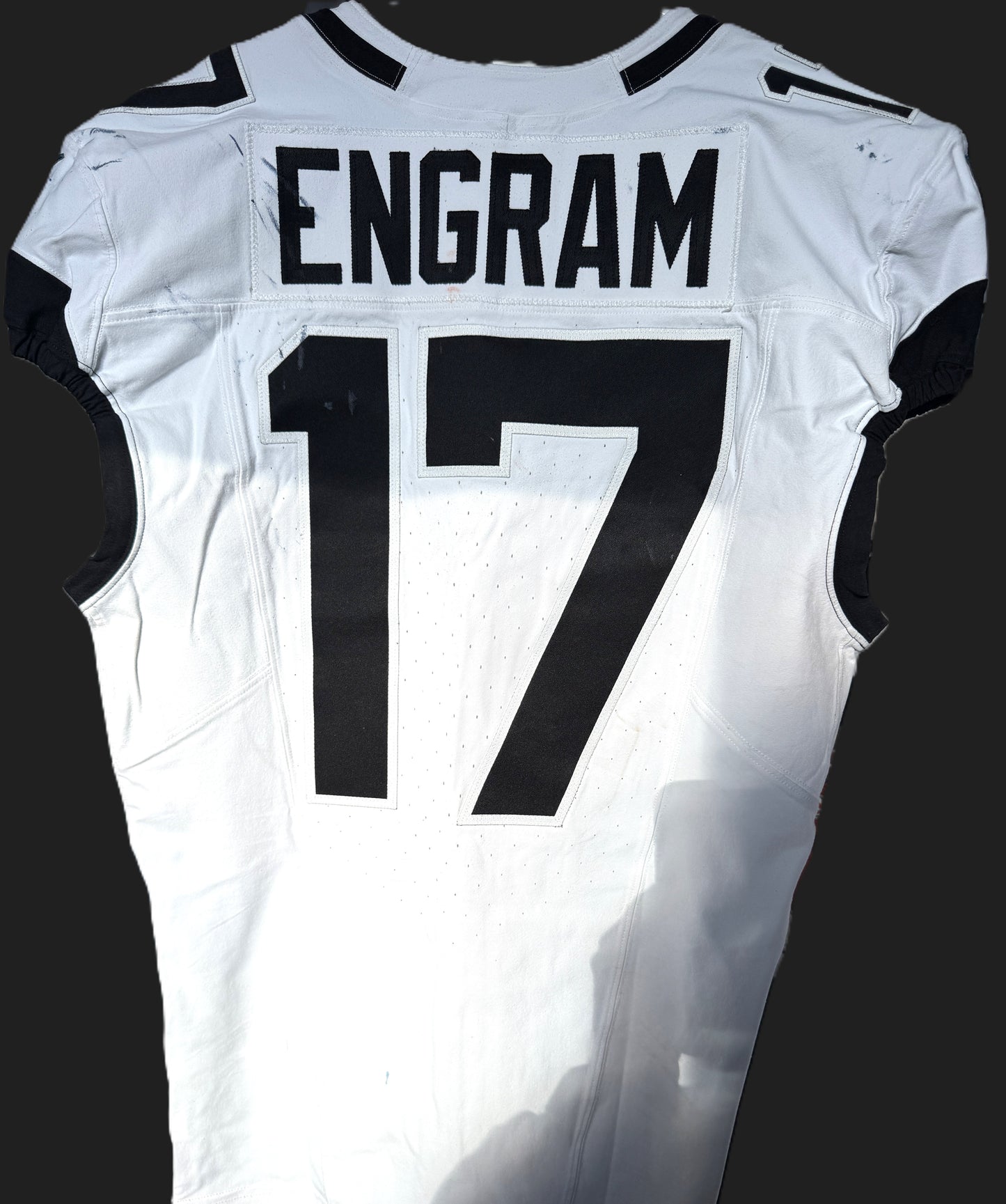 Evan Engram GAME USED 💪 10/13/24 PHOTO MATCHED 📸 Jacksonville Jaguars 🐆 Nike NFL On-Field Jersey👕 vs. Chicago Bears (London Game) 🌍