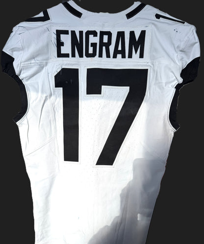 Evan Engram GAME USED 💪 10/13/24 PHOTO MATCHED 📸 Jacksonville Jaguars 🐆 Nike NFL On-Field Jersey👕 vs. Chicago Bears (London Game) 🌍